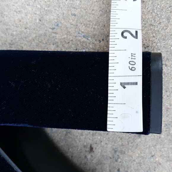 Zara Size 9 Blue Velvet-Like Front Zip Ribbon Tie Block Heeled Ankle Boots - Picture 17 of 17